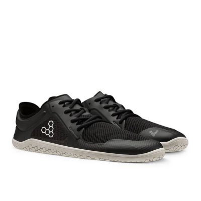 Vivobarefoot Primus Lite II Bio - Miesten Juoksukengät Mustat / Valkoinen - LDQ794365